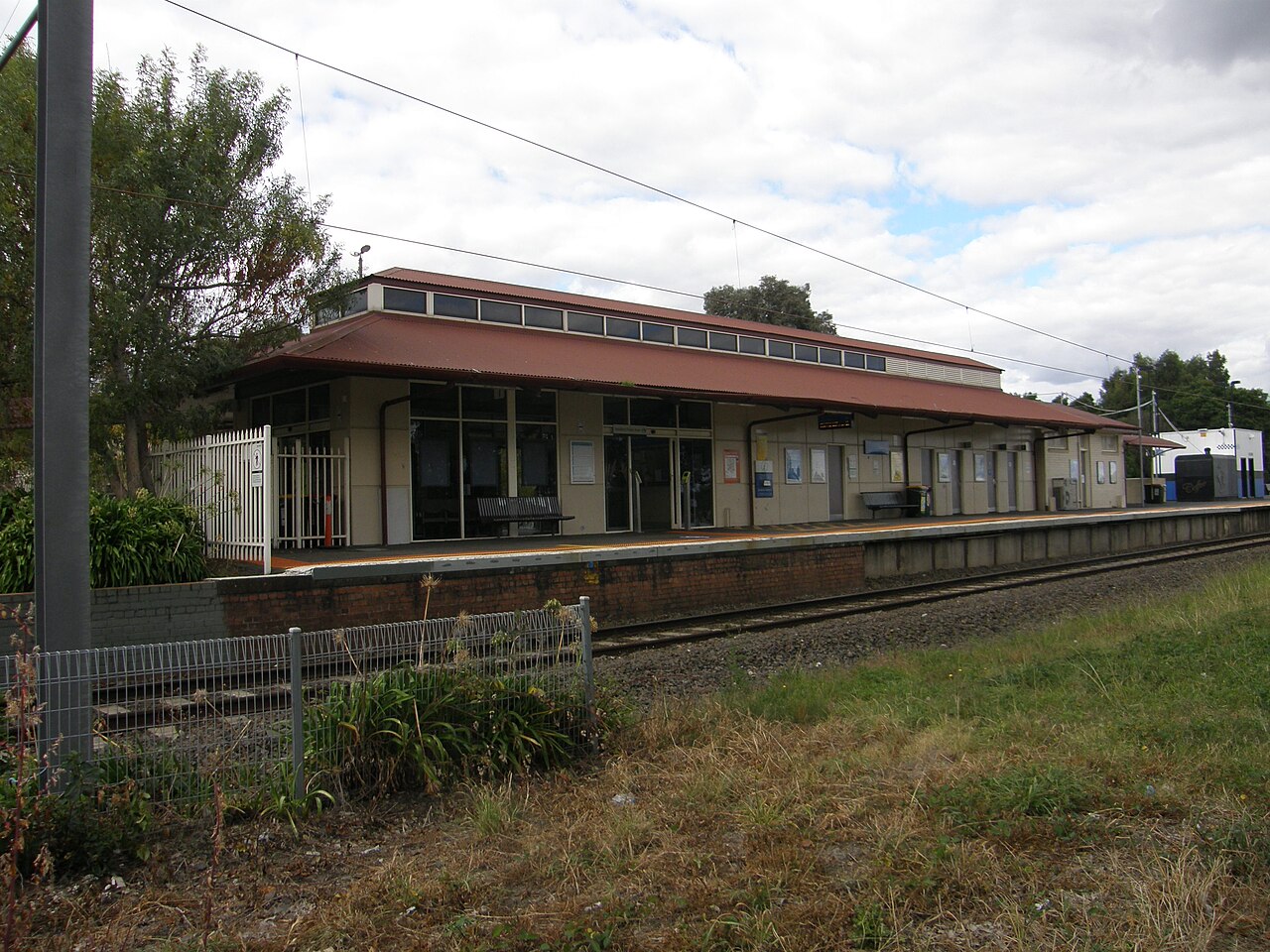 The ground-level Berwick station building