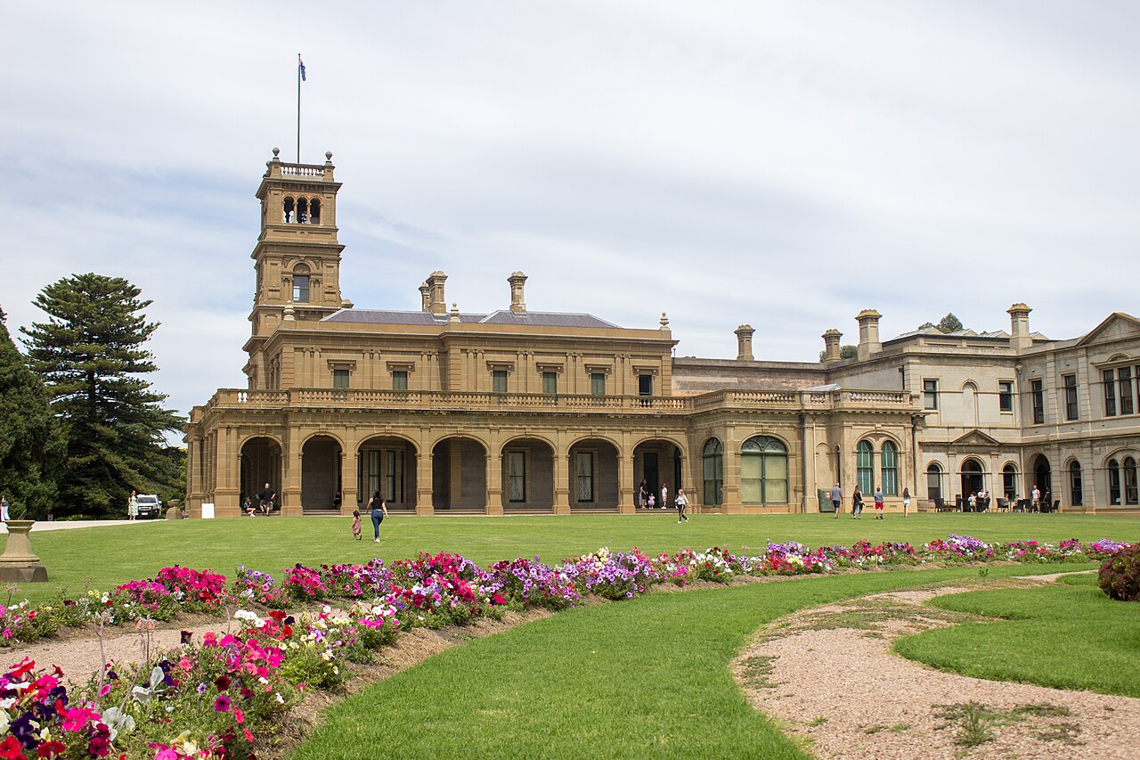 Werribee Park mansion and its gardens