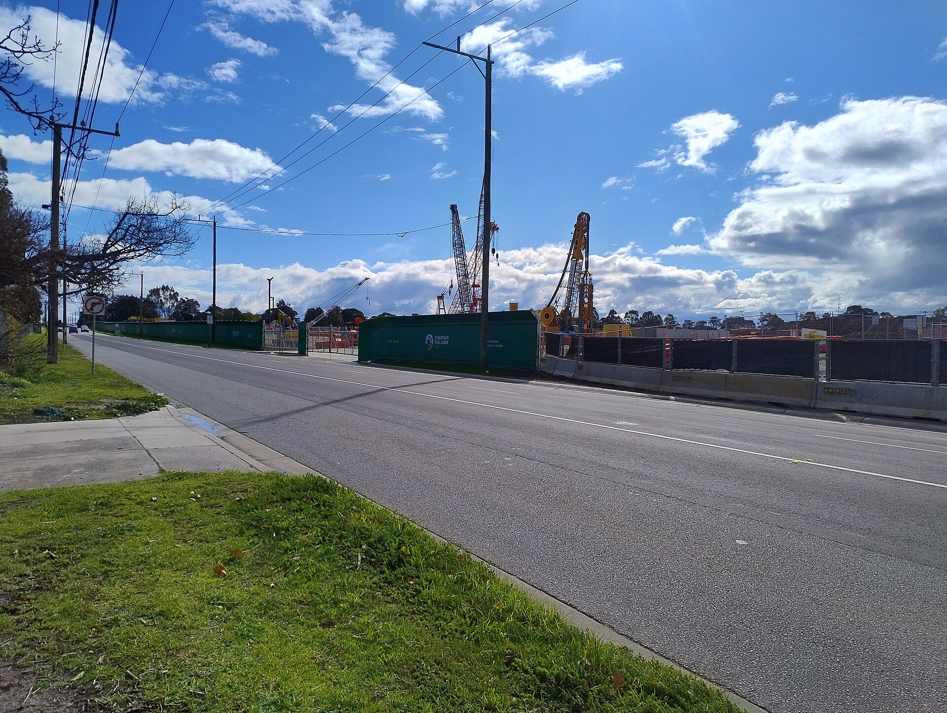 Train stabling facility under construction between Southland and Clayton stations, 31 August 2025