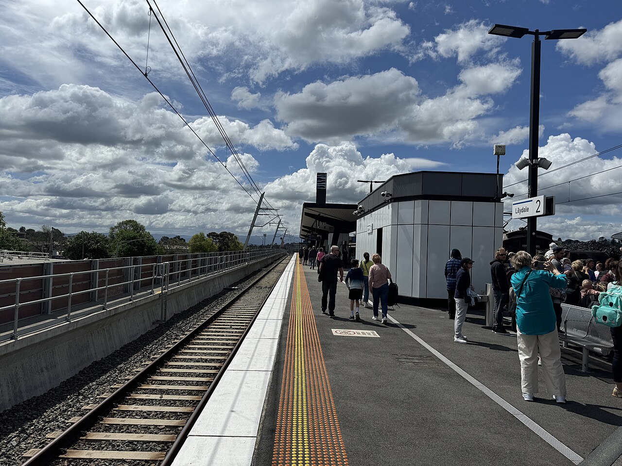 Platform 2 at Lilydale station, 5 October 2024