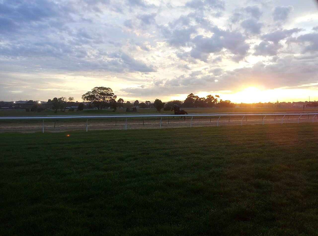 Dawn at Pakenham Racecourse, 28 August 2013